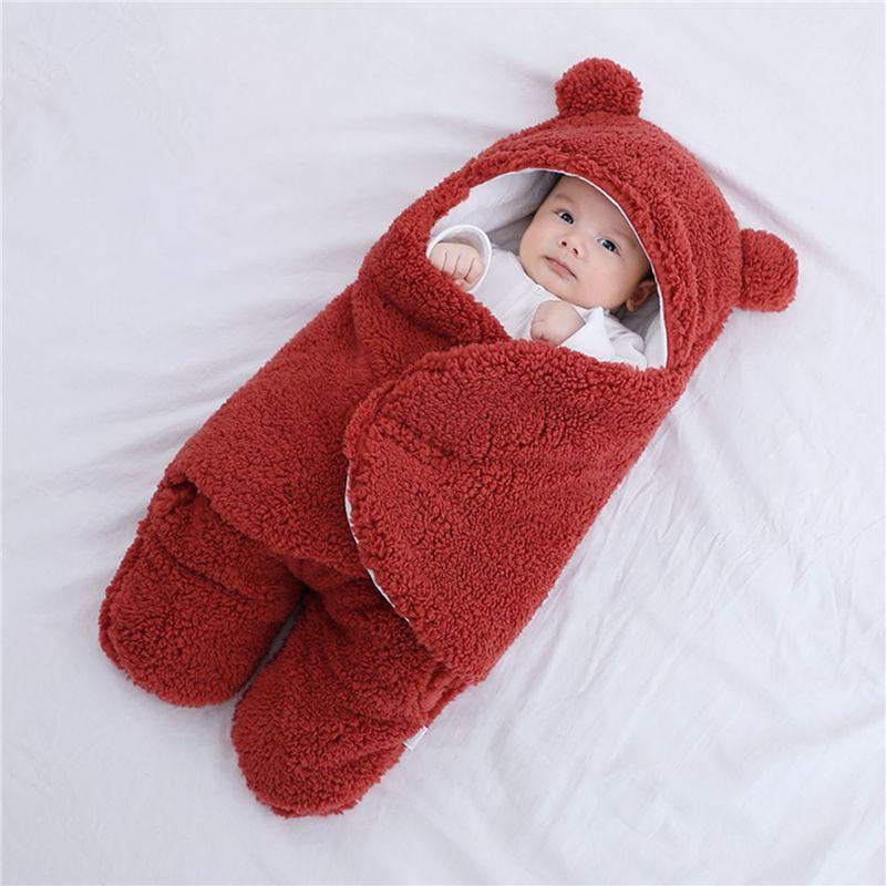 Mềm Mại Cho Bé Sơ Sinh Bọc Chăn Túi Ngủ Cho Bé Bao Da Cho Trẻ Sơ Sinh Sleepsack Thoải Mái Làm Dày Ủ Kén Cho Bé 0-9 tháng