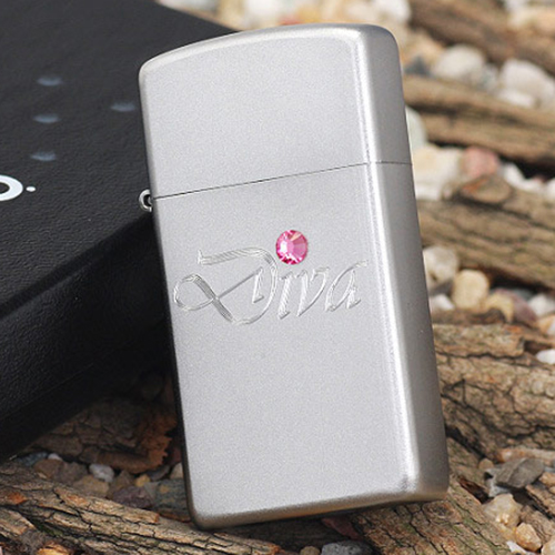 Hình ảnh Bật Lửa Zippo 24573 Slim Diva Silver Style