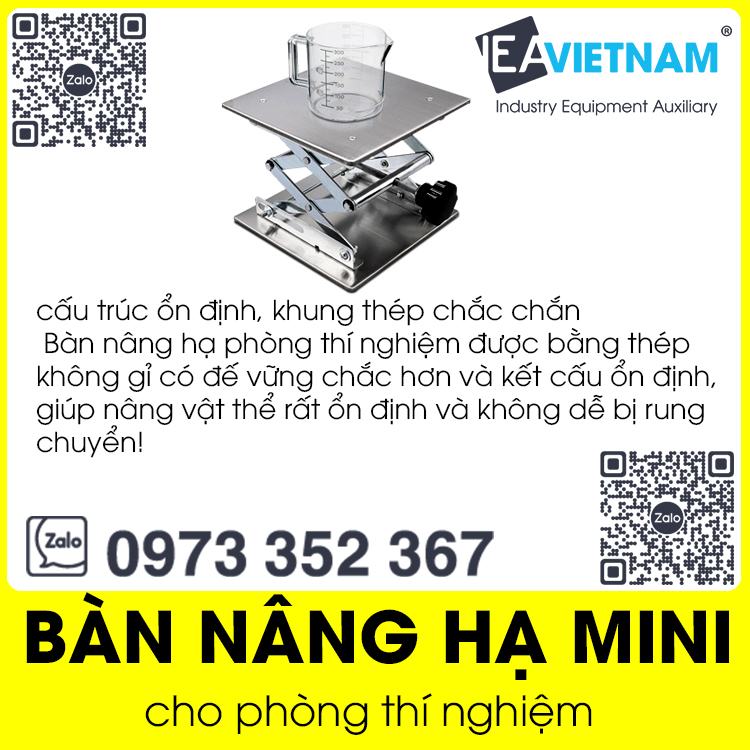 Bàn nâng chiều cao cho phòng thí nghiệm / Bàn nâng hạ mini