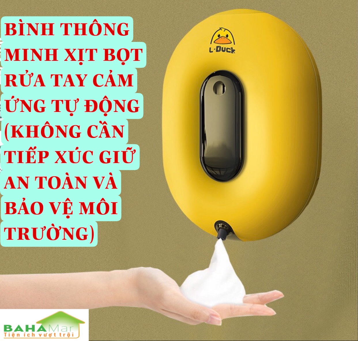 BÌNH THÔNG MINH XỊT BỌT RỬA TAY CẢM ỨNG TỰ ĐỘNG (KHÔNG CẦN TIẾP XÚC GIỮ AN TOÀN VÀ BẢO VỆ MÔI TRƯỜNG) "BAHAMAR" 