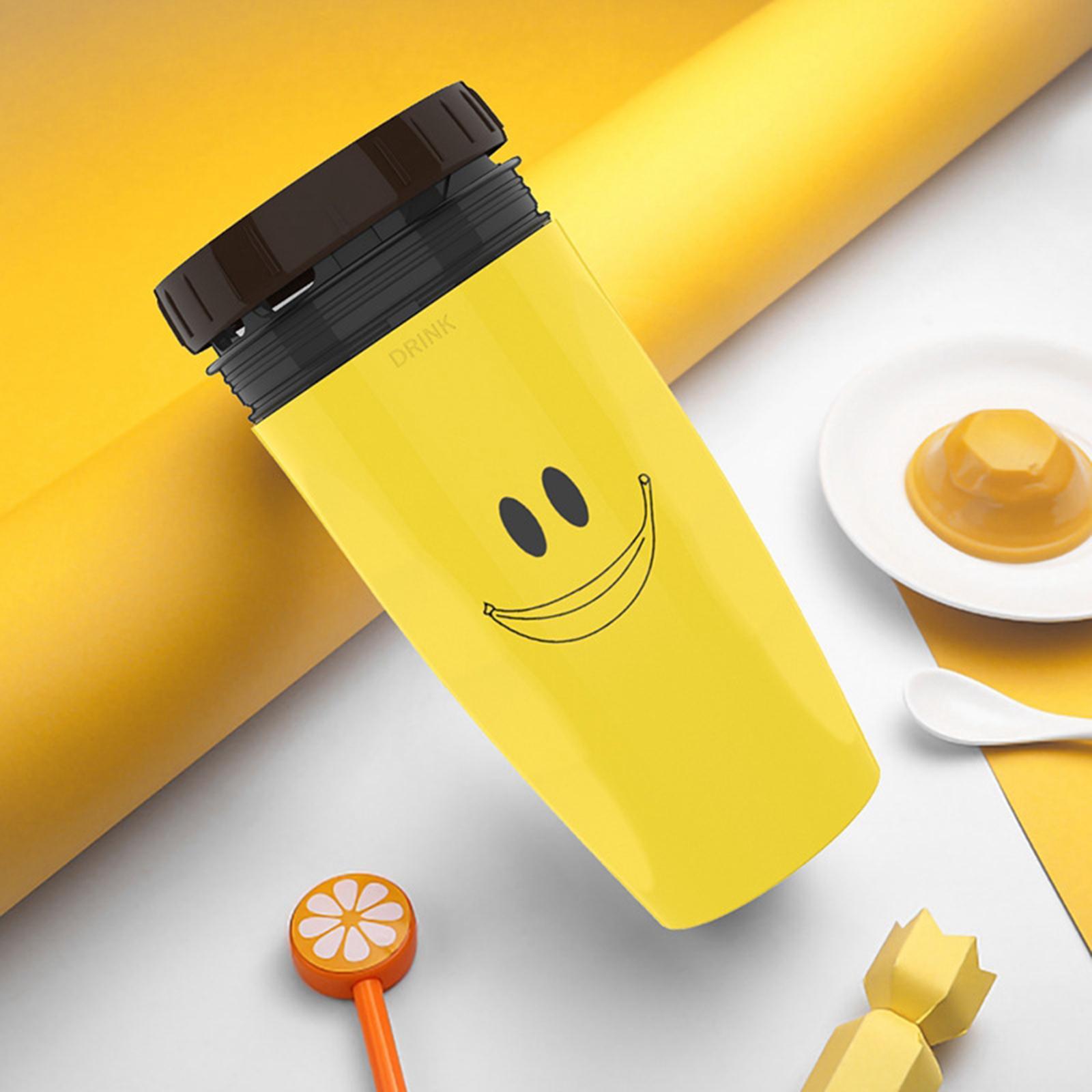 Coverless Portable with Stainless Steel Straw Insulated Coffee Cup