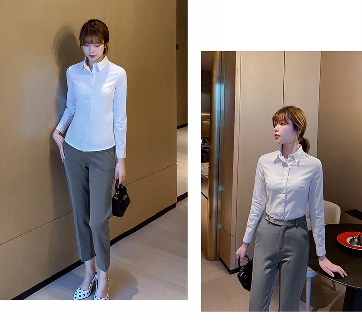 Áo sơ mi nữ dài tay thời trang Haint Boutique, Áo sơ mi nữ công sở phong cách Hàn Quốc, mẫu có nhiều màu lựa chọn HB32