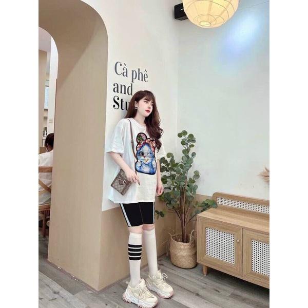 Bộ đồ thể thao nữ phối hoạ tiết mèo kim sa