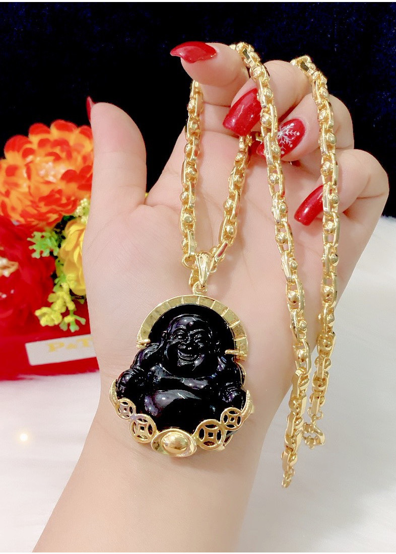 Dây chuyền nam mặt phật di lặc mạ 24k cao cấp E948