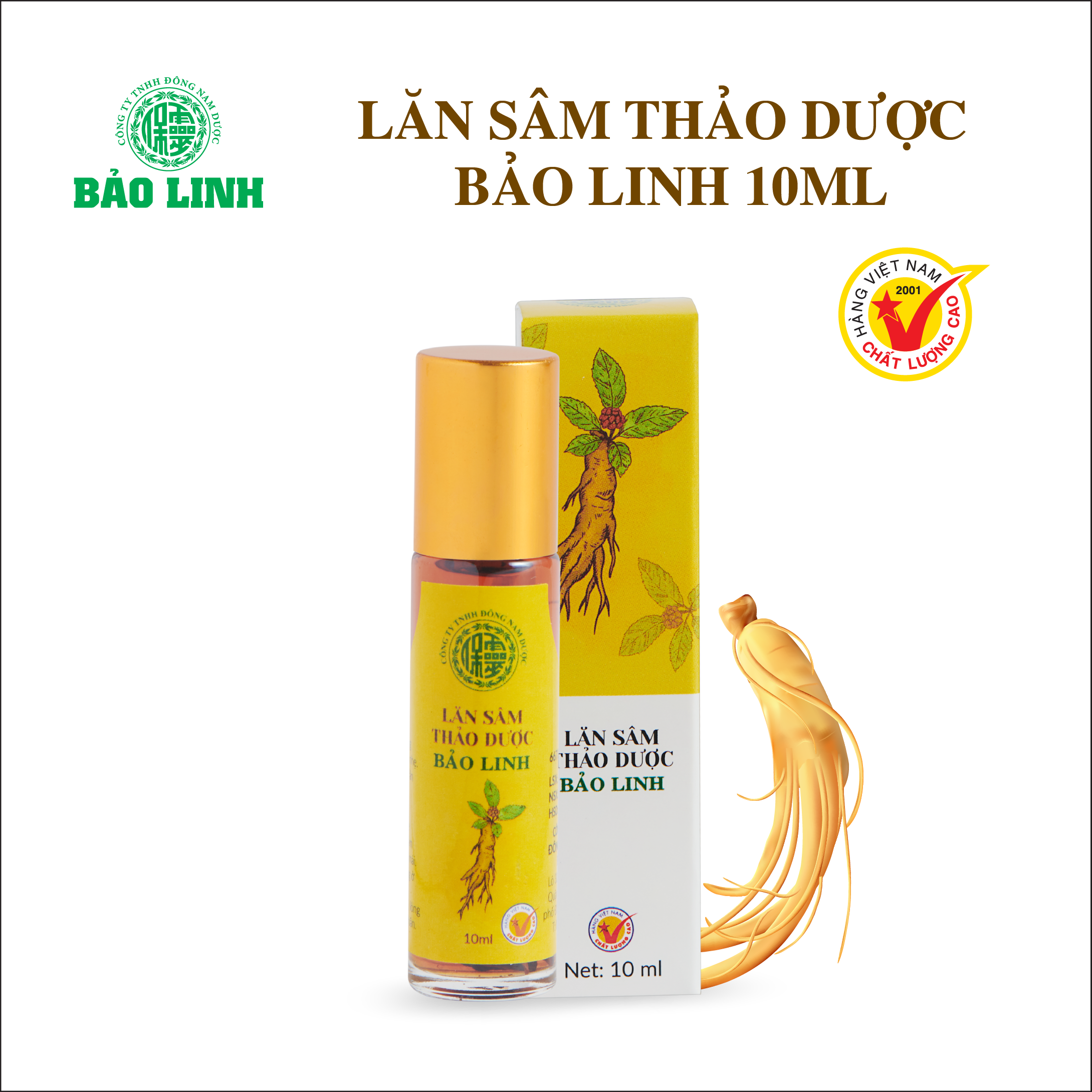 Dầu lăn sâm thảo dược Bảo Linh 10ml