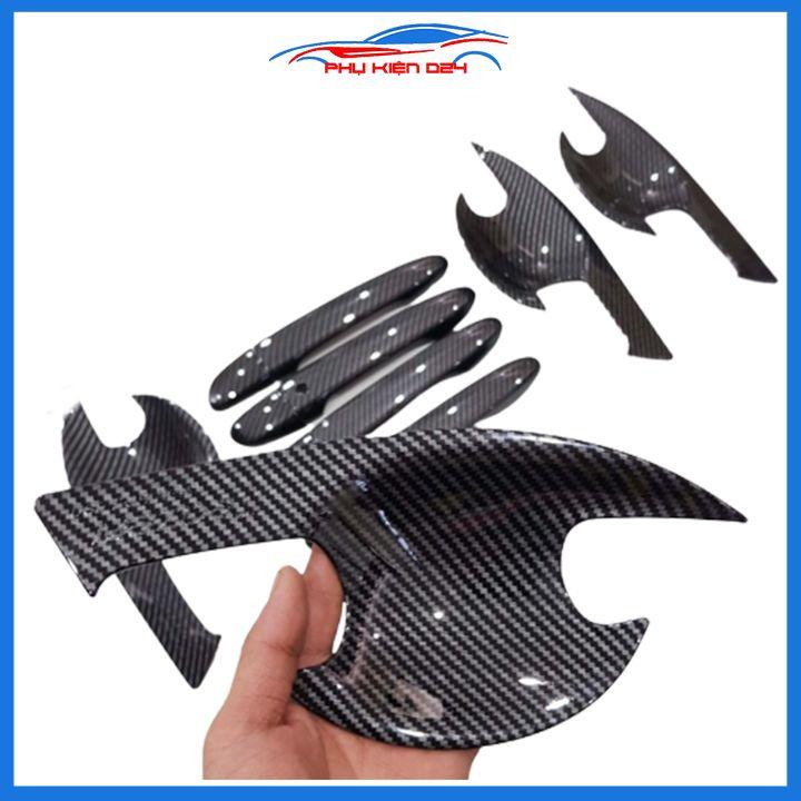 Ốp tay hõm vân cacbon/mạ crom/titan Mazda 3 2015-2016-2017-2018-2019 sáng bóng chống trầy bảo vệ cửa xe ô tô
