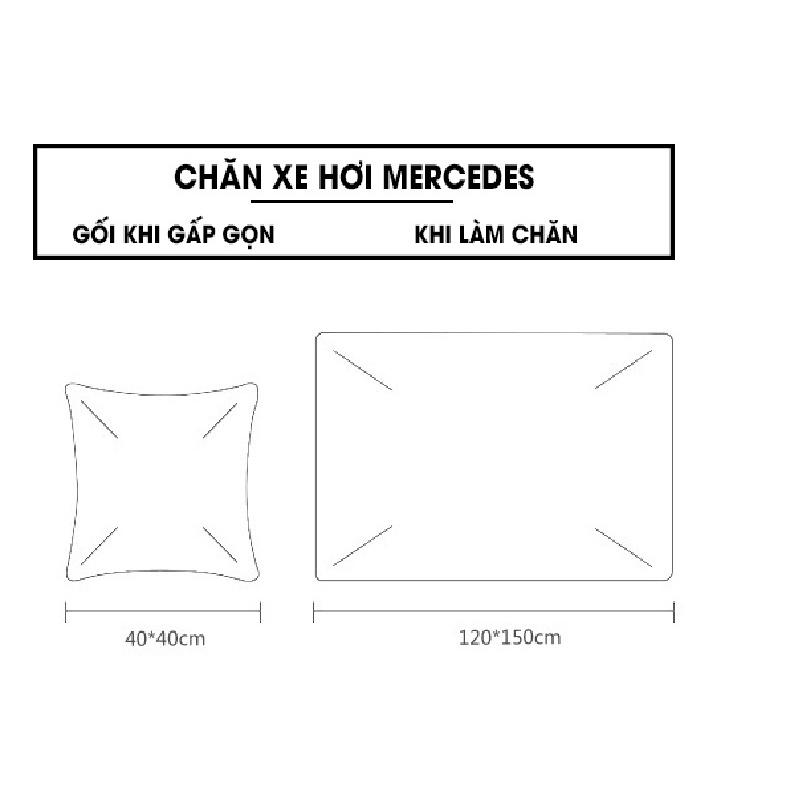Gối và chăn (mền) 2 trong 1 (logo Hyundai) - Sử dụng làm tựa lưng chăn đắp văn phòng hoặc ô tô tiện dụng chất lông tuyết