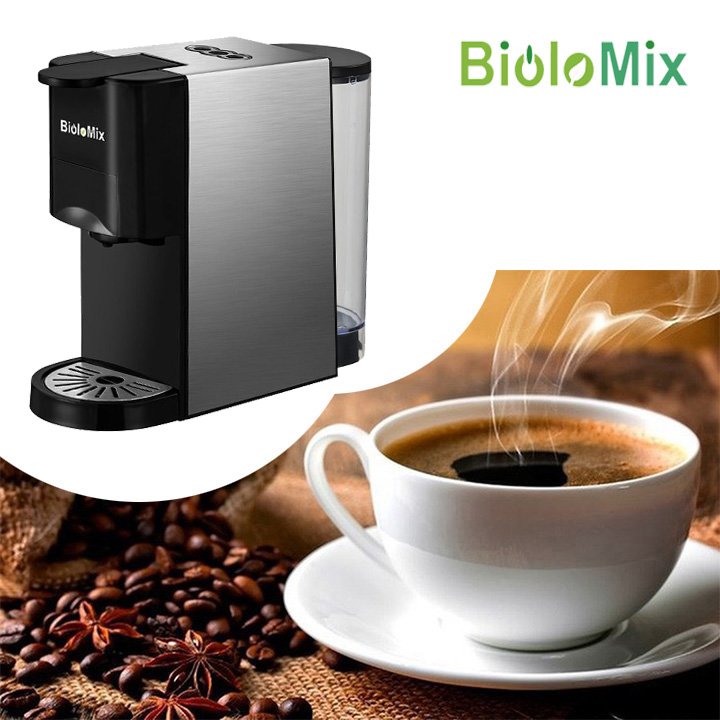 Máy pha cà phê 3 trong 1 BioloMix BK-513, áp suất 19 bar, dung tích 1.6L, dùng cho cafe viên nén và cafe xay- Hàng chính hãng