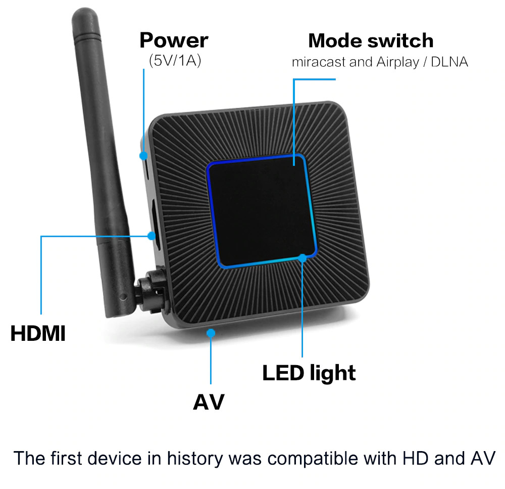 Thiết Bị HDMI Không Dây Kết Nối Điện Thoại Với TV Q4 Hỗ Trợ Kết Nối AV AZONE