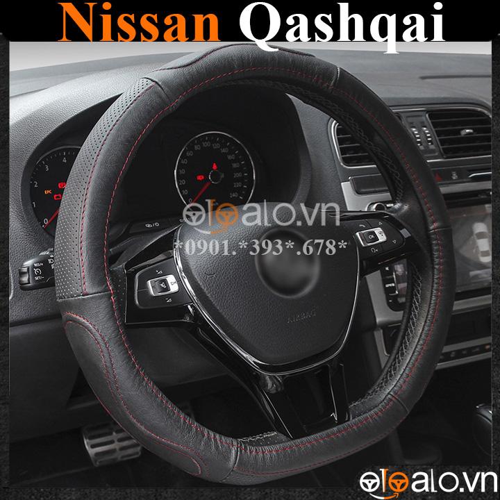 Bọc vô lăng D cut xe ô tô Nissan Qashqai volang Dcut da cao cấp - OTOALO