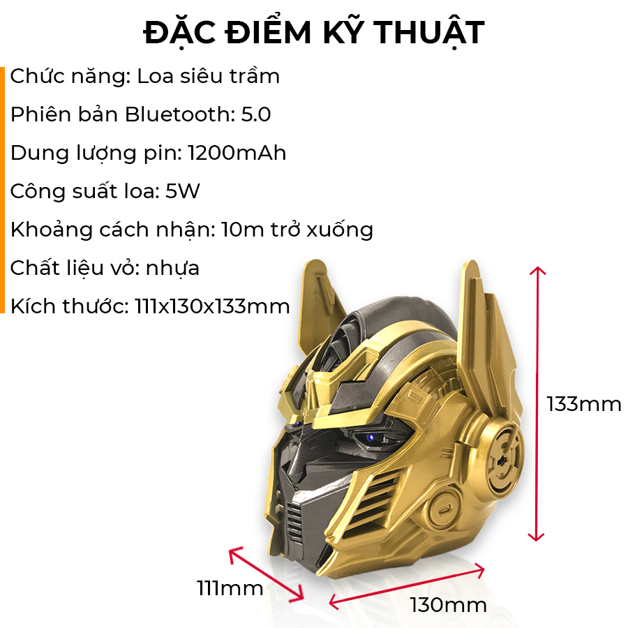 Loa Bluetooth Optimus Prime Transformer, Loa Siêu Trầm, Chất Lượng Âm Thanh Vượt Trội