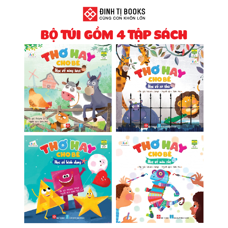 Sách - Bộ túi: Thơ hay cho bé học về - (4 tập) Đinh Tị Books