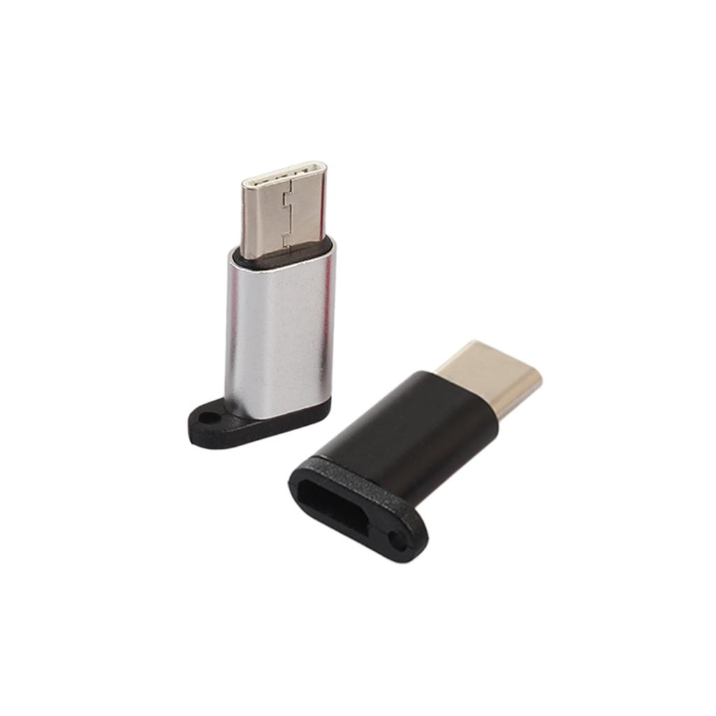 USB Type C Adapter , Aluminum USB C Male to Micro USB Female Convert Connector with Keychain Hole for Samsung Galaxy S8 New Macbook Pixel XL Nexus 5X 6P Nintendo Switch
