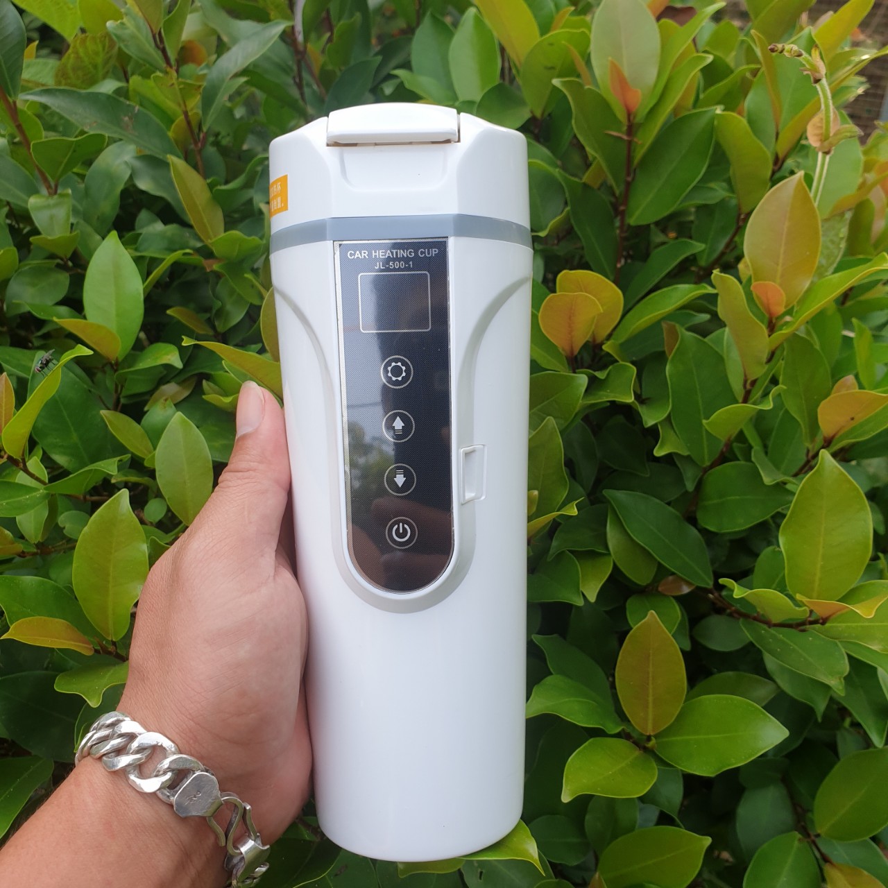 Bình nấu nước nóng ô tô xe hơi 500ml 12v-24v cảm ứng có chỉnh nhiệt độ đa năng thông minh mẫu mới