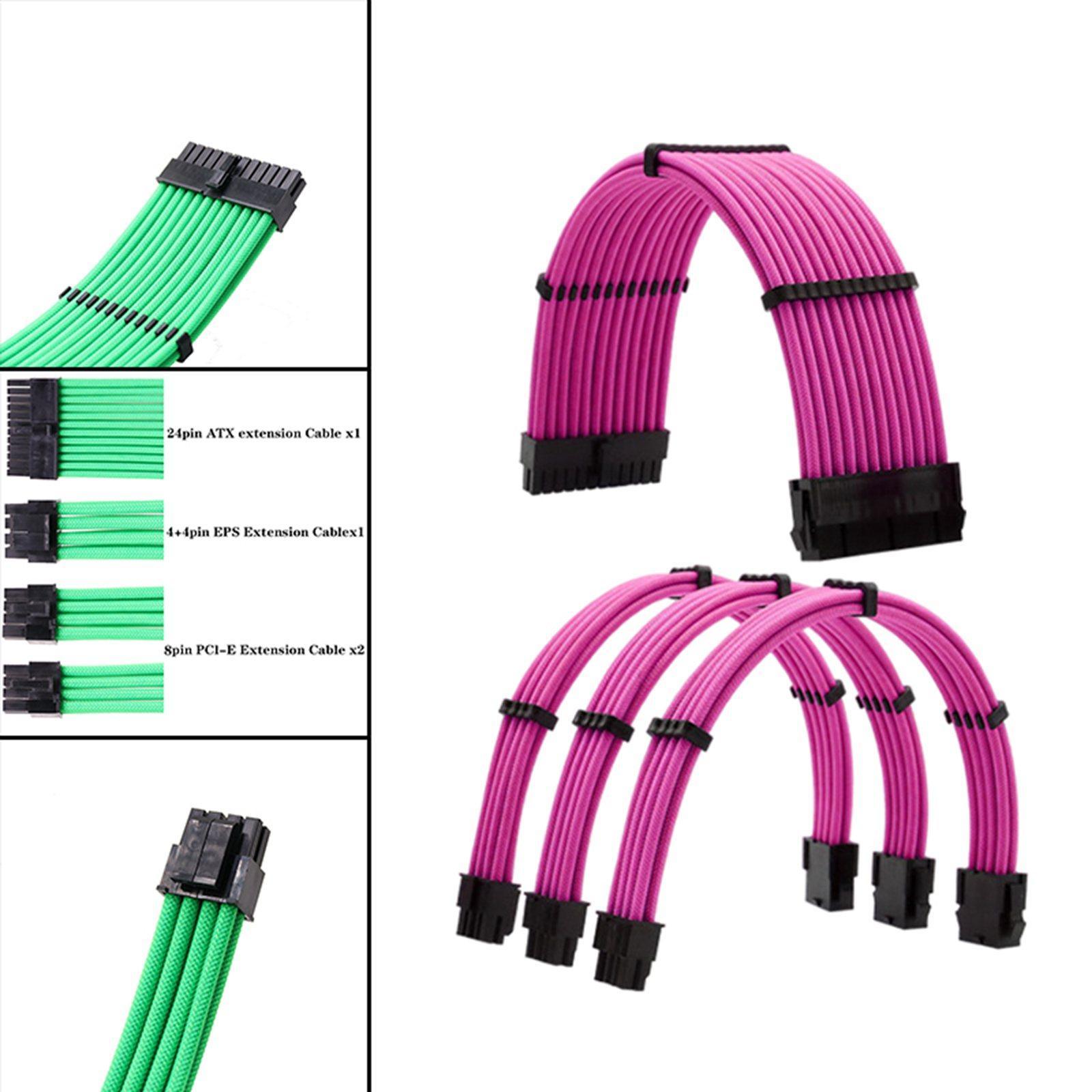 PSU Extension Cable 30cm Motherboard 20+4P 8P 8P 2x PC