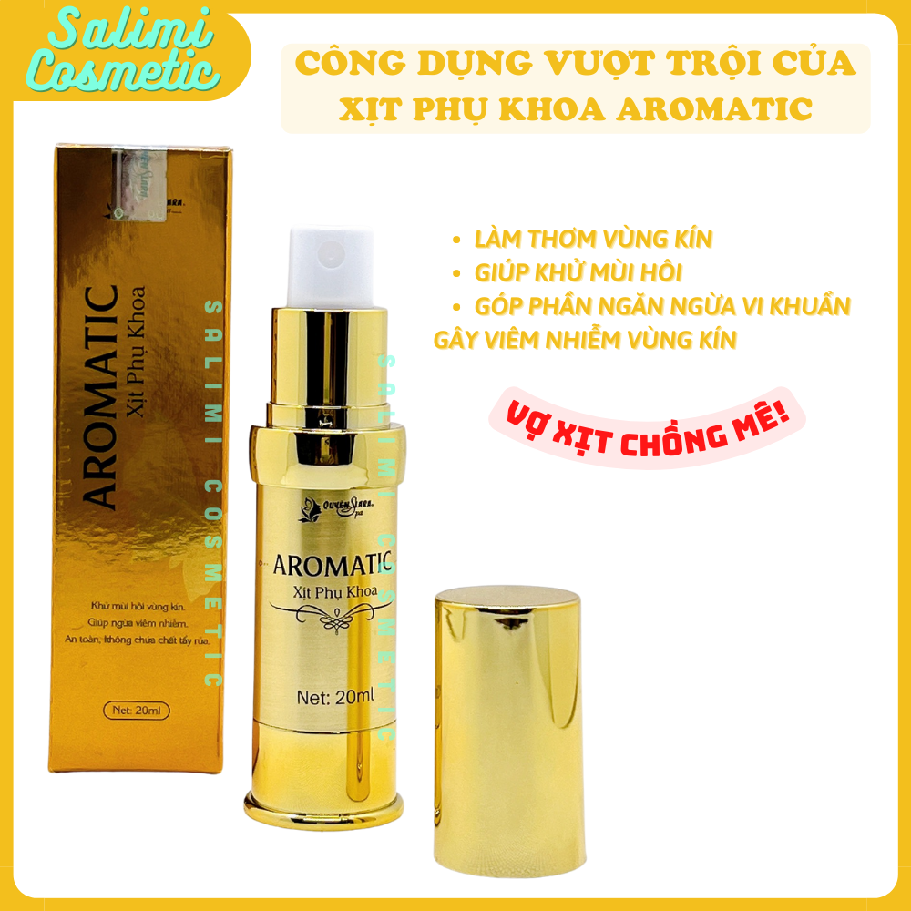 Xịt Phụ Khoa AROMATIC 20ml - Khử Mùi Hôi, Chiết Xuất Thảo Dược Thiên Nhiên, Ngừa Viêm Nhiễm, Làm Hồng Bikini, An Toàn, Không Chứa Chất Tẩy Rửa - Bí Quyết Chồng Yêu Mỗi Ngày | HÀNG CHÍNH HÃNG