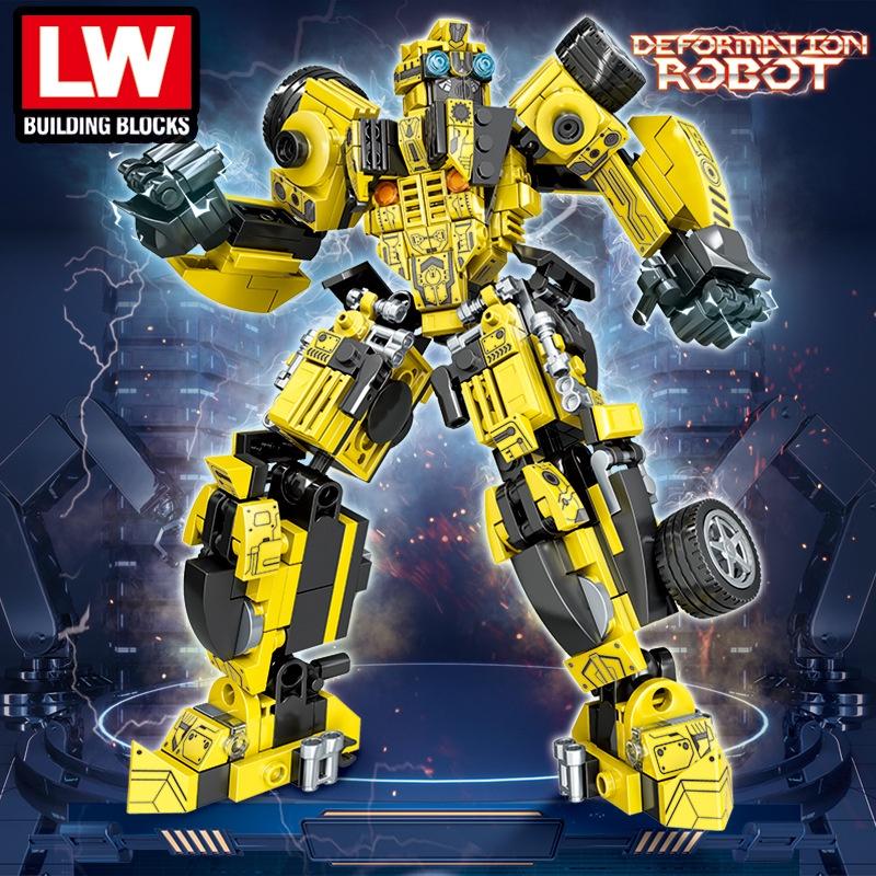 Đồ chơi Lắp ráp Robot Bumblebee, Lewan 7042 Autobot, Xếp hình thông minh, Mô hình người máy