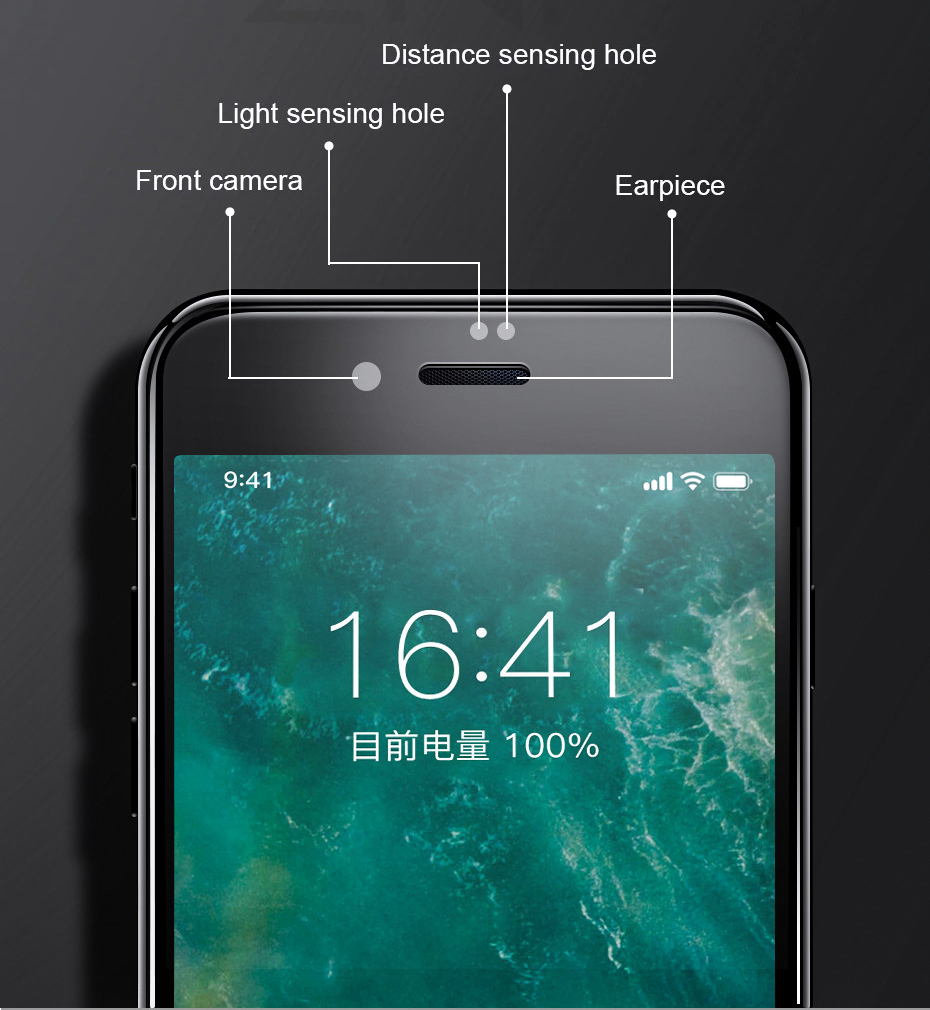 Miếng dán kính cường lực Full 10D cho iPhone 7 / iPhone 8 Hiệu Vmax - Hàng chính hãng