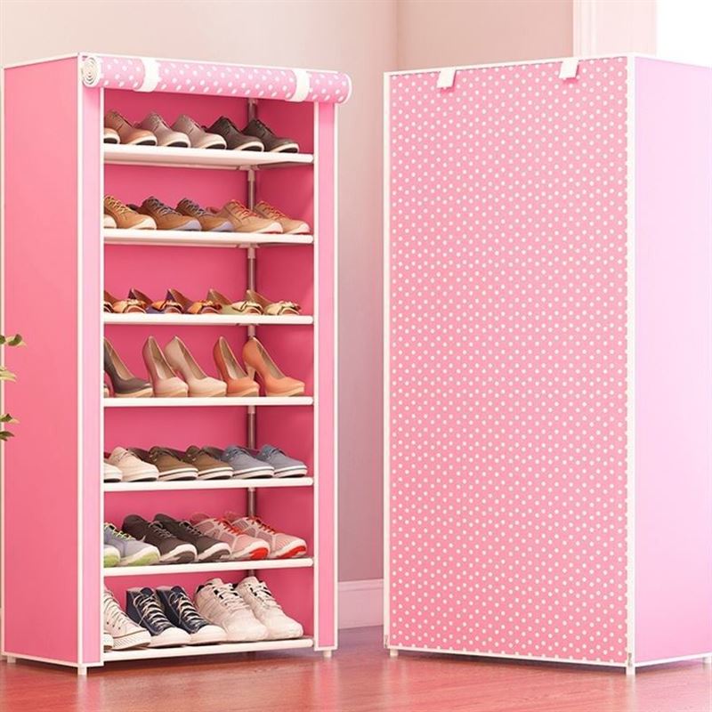 Kệ Để Giày 7 Tầng Đa Năng Màu Hồng