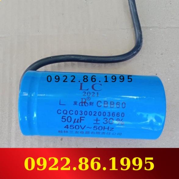 Tụ điện khởi động động cơ xoay chiều một pha 50uF hàng mới về