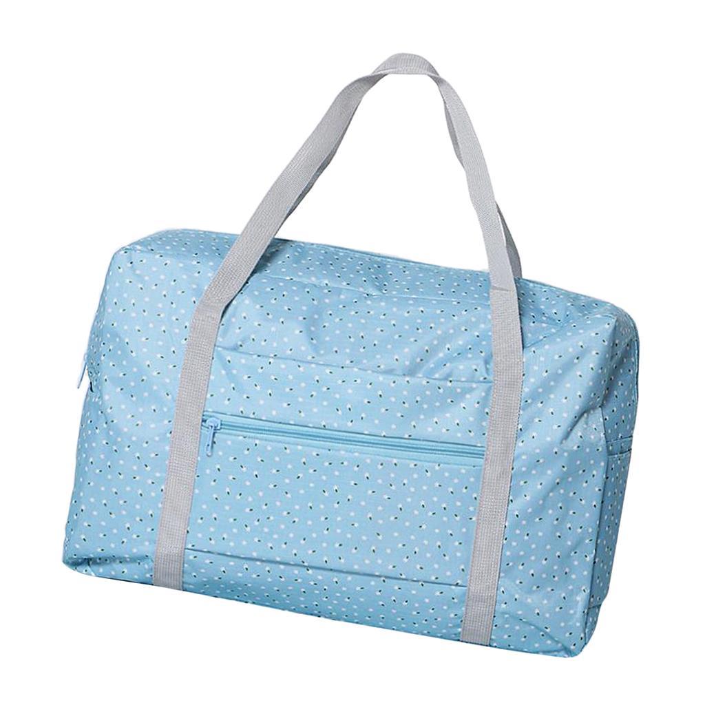 Waterproof Foldable Large Travel Storage Bag Luggage Organizer Sky blue