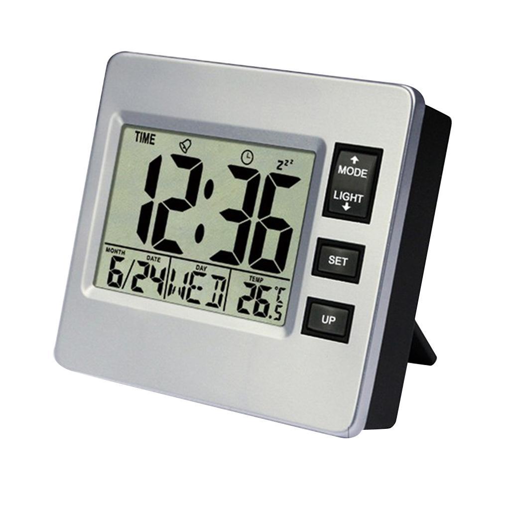Digital Alarm Clock LCD Wall Mount&amp;Desk Display Calender Clock for Office