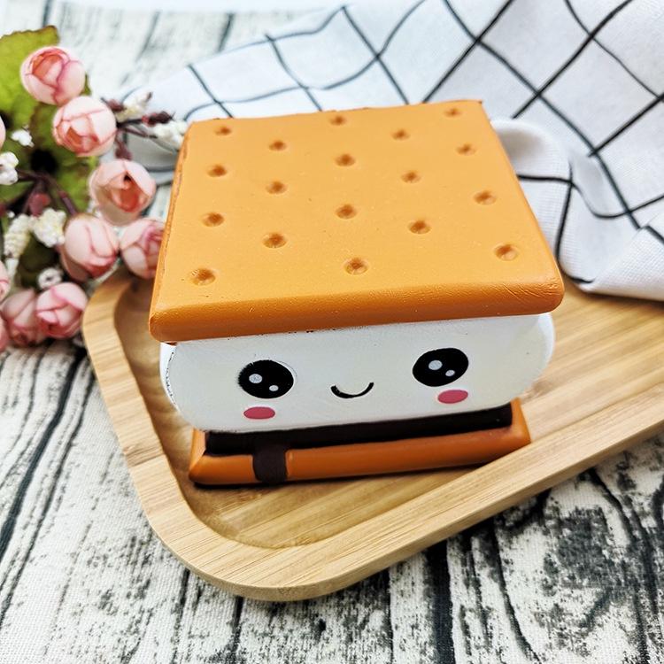 Squishy Lớn JUMBO Hình bánh quy kẹp kem Đồ Chơi Xốp Giảm Stress Hình mềm mịn dễ Thương đàn hồi Cho Bé