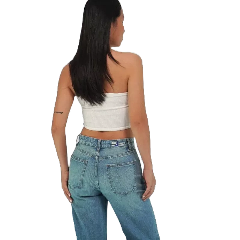 Quần jean cạp cao 2 túi chéo P18, Quần bò cạp cao bigsize, co giãn Cao Cấp, Trẻ Trung - thương hiệu Samma Jeans