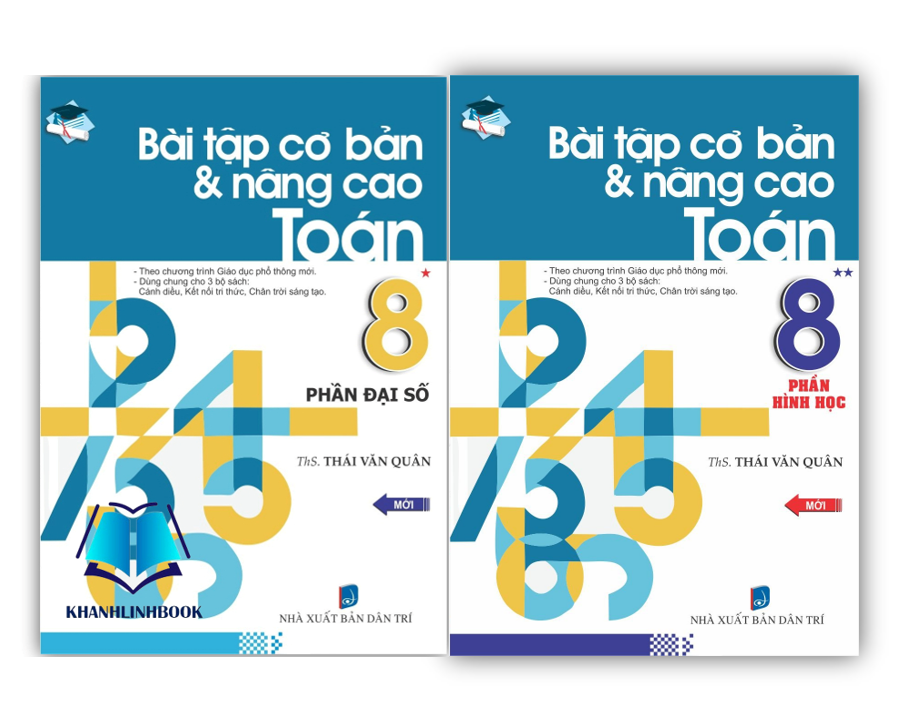 Sách - Combo Bài tập cơ bản và nâng cao toán 8 phần đại số + Hình học ( biên soạn theo chương trình mới )