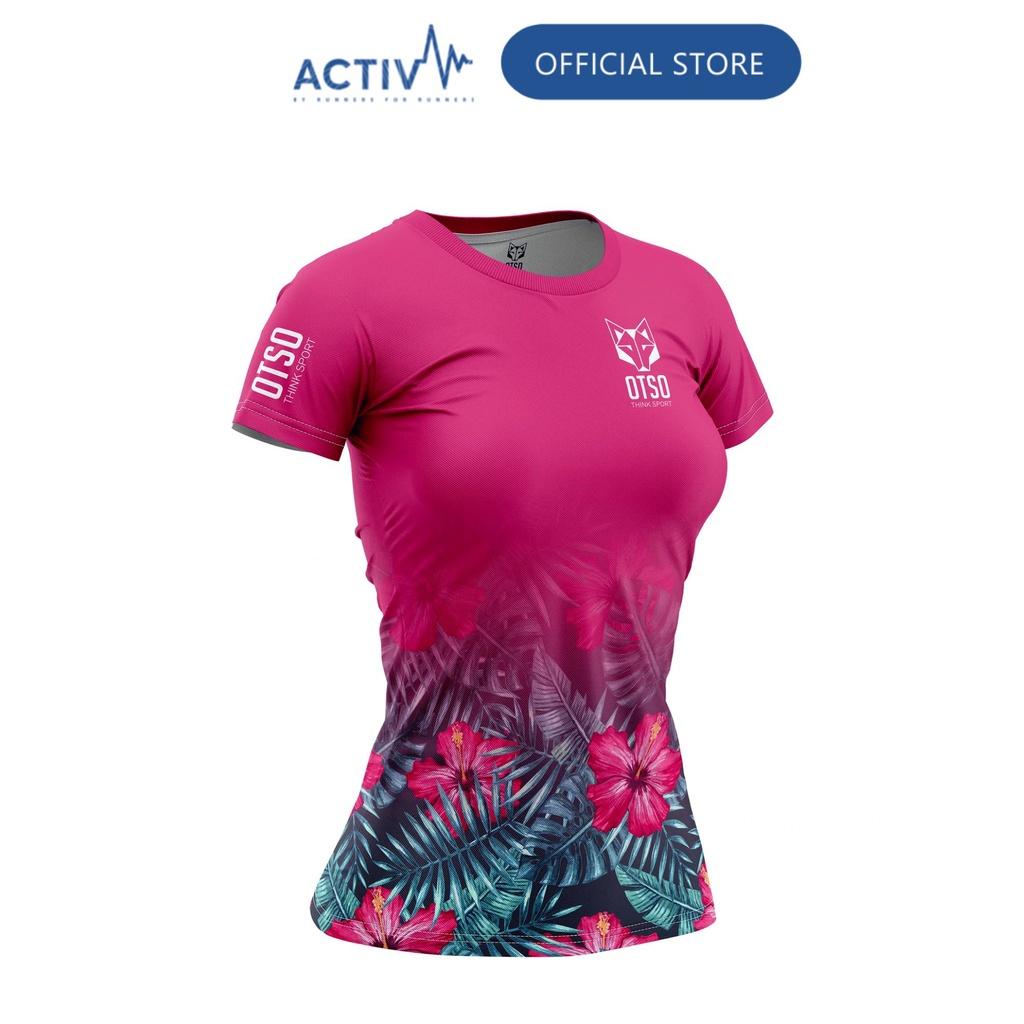 Áo Chạy Bộ Nữ OTSO Camiseta Manga Corta Mujer Tropical