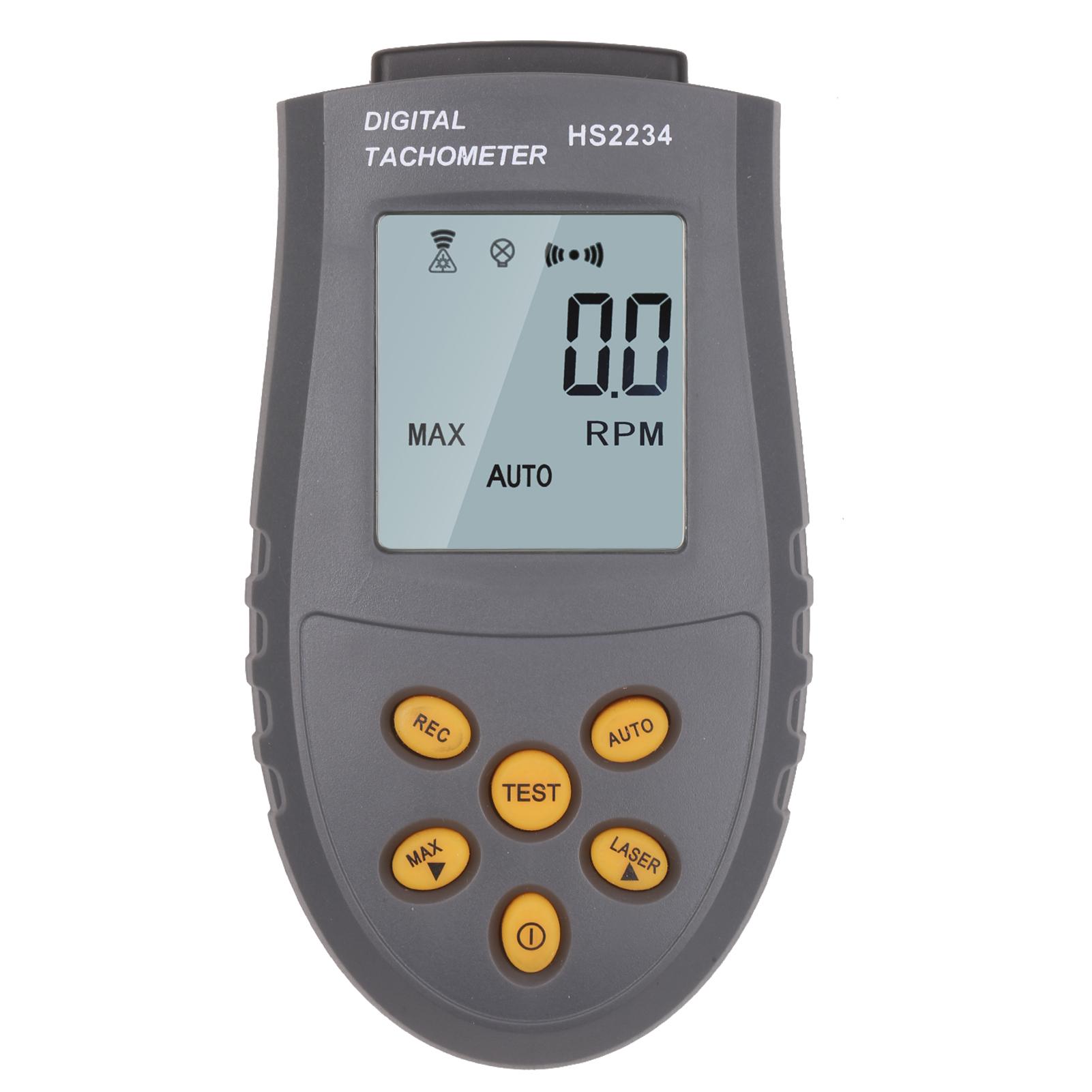 Portable High-precision Digital Tachometer with Laser Manual/Automatic Measurement Speedometer LCD Display with