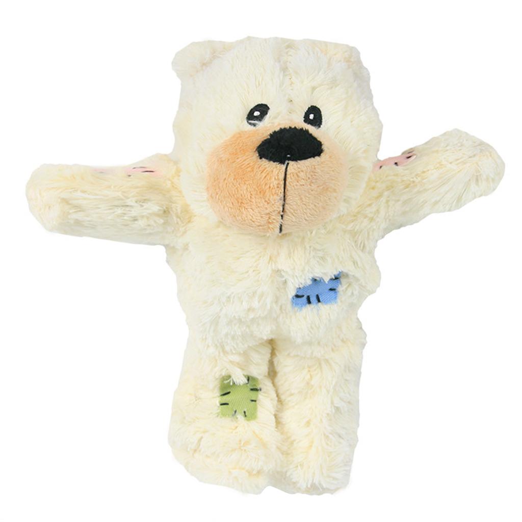 Cute Bear Design Dog Chew Squeaky Plush Toy Pet Bite Resistance Toy