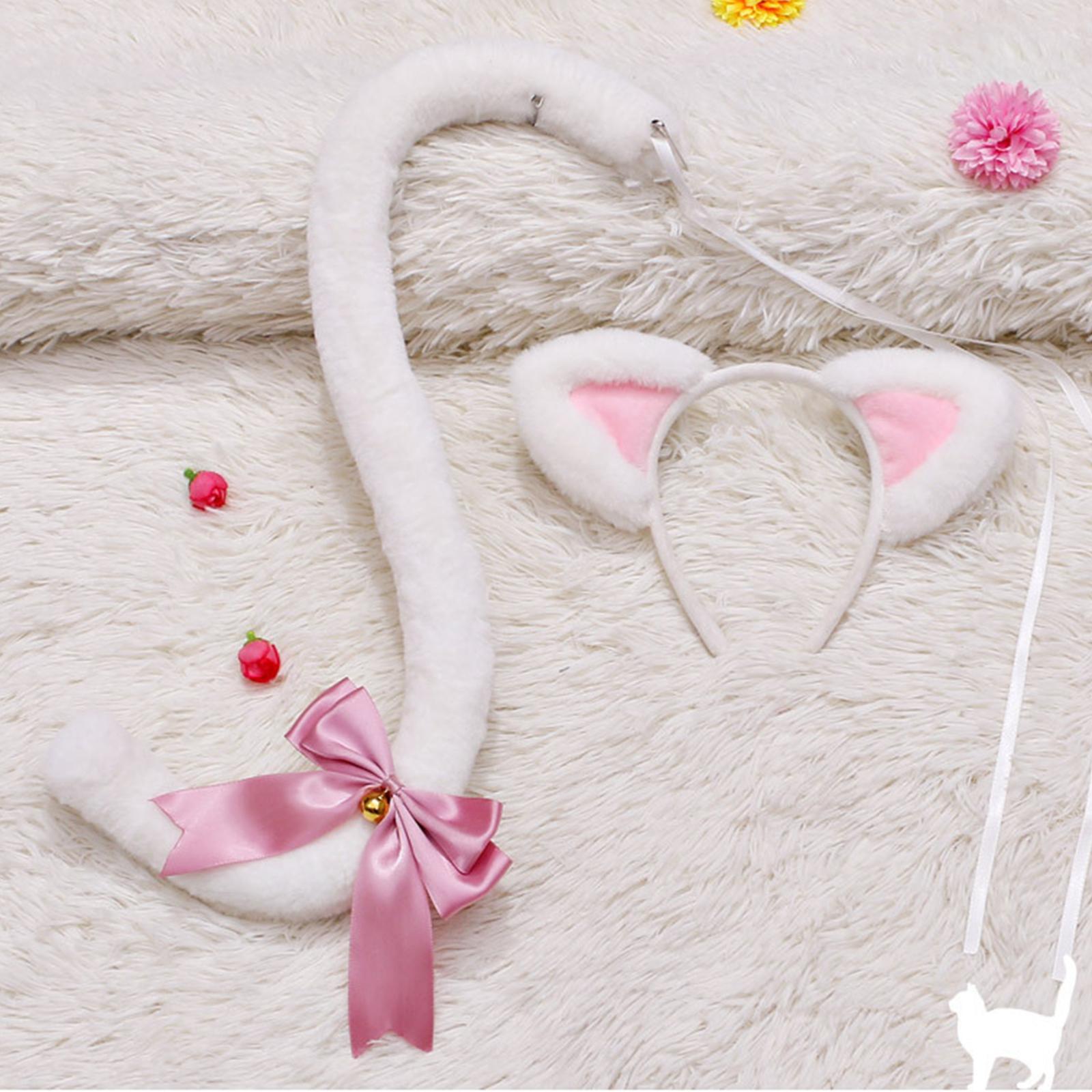 Cat Ears and Tail Set Fancy Dress Costume Gift Dressing up Party