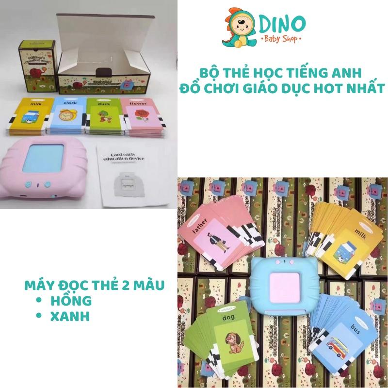 Máy đọc từ vựng tiếng anh, máy đọc 112 thẻ flashcard 224 từ vựng tiếng anh cơ bản giúp bé học tiếng anh Dino