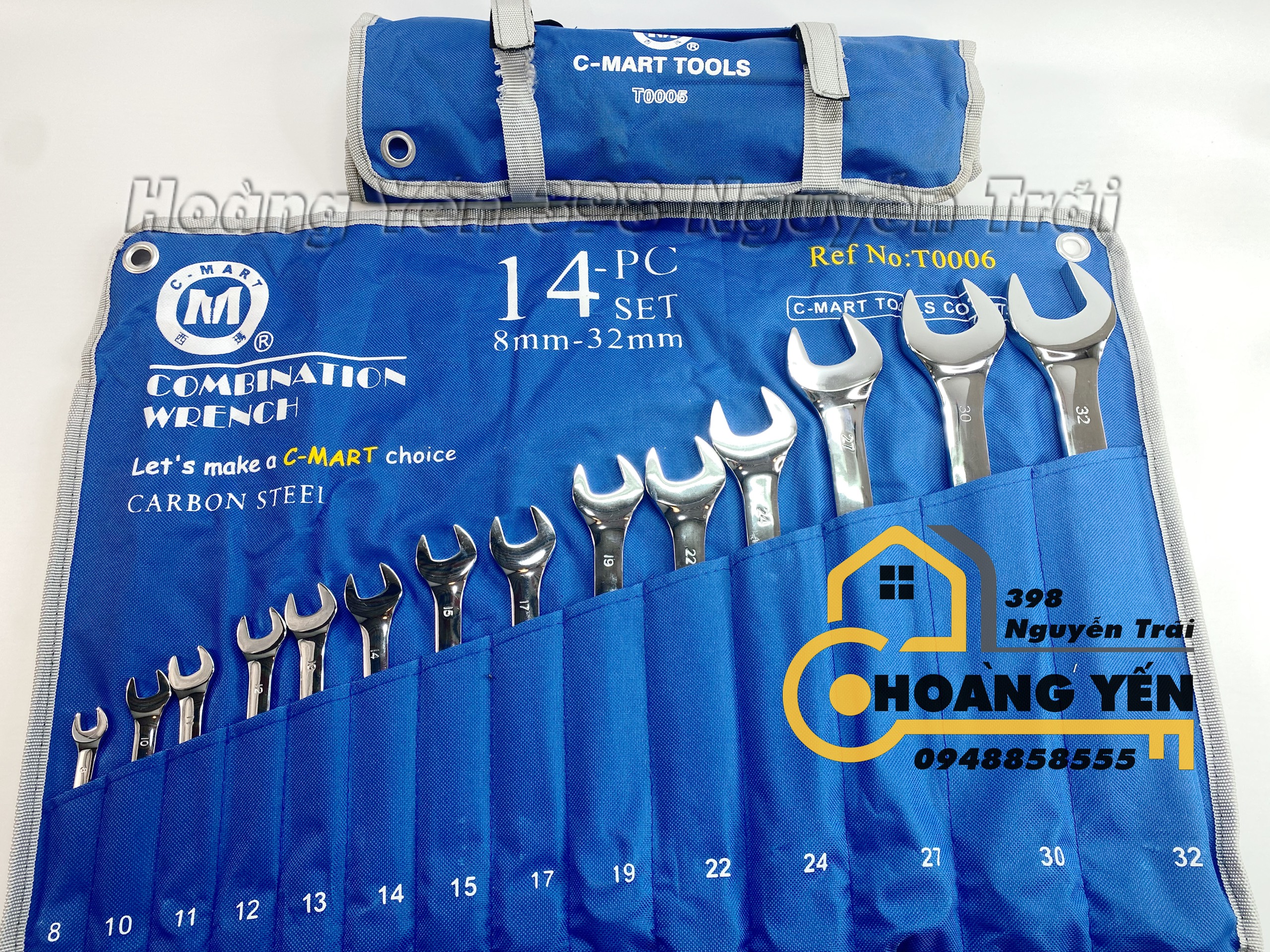 Bộ cờ lê vòng miệng 14 chi tiết C-mart T0005 , C-mart T0006
