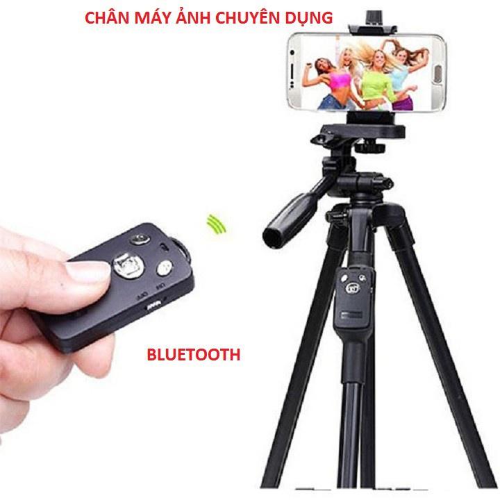 Chân Máy Ảnh Tripod YungFeng 3388, Giá Đỡ Kèm nút bấm Bluetooth Cao Cấp Chuyên Dùng ChO Điện Thoại Camera Model 2020