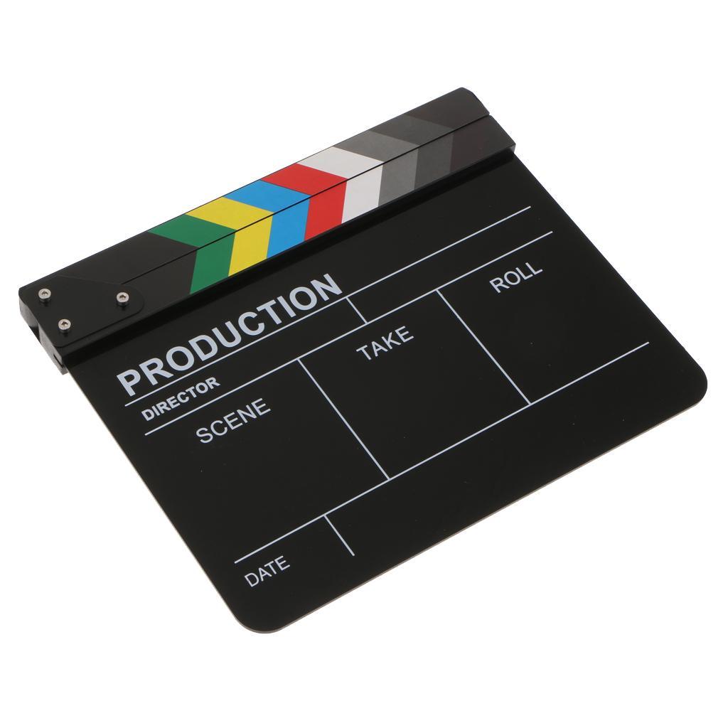 Movie Director Acrylic Slate Clapboard with Color Sticks