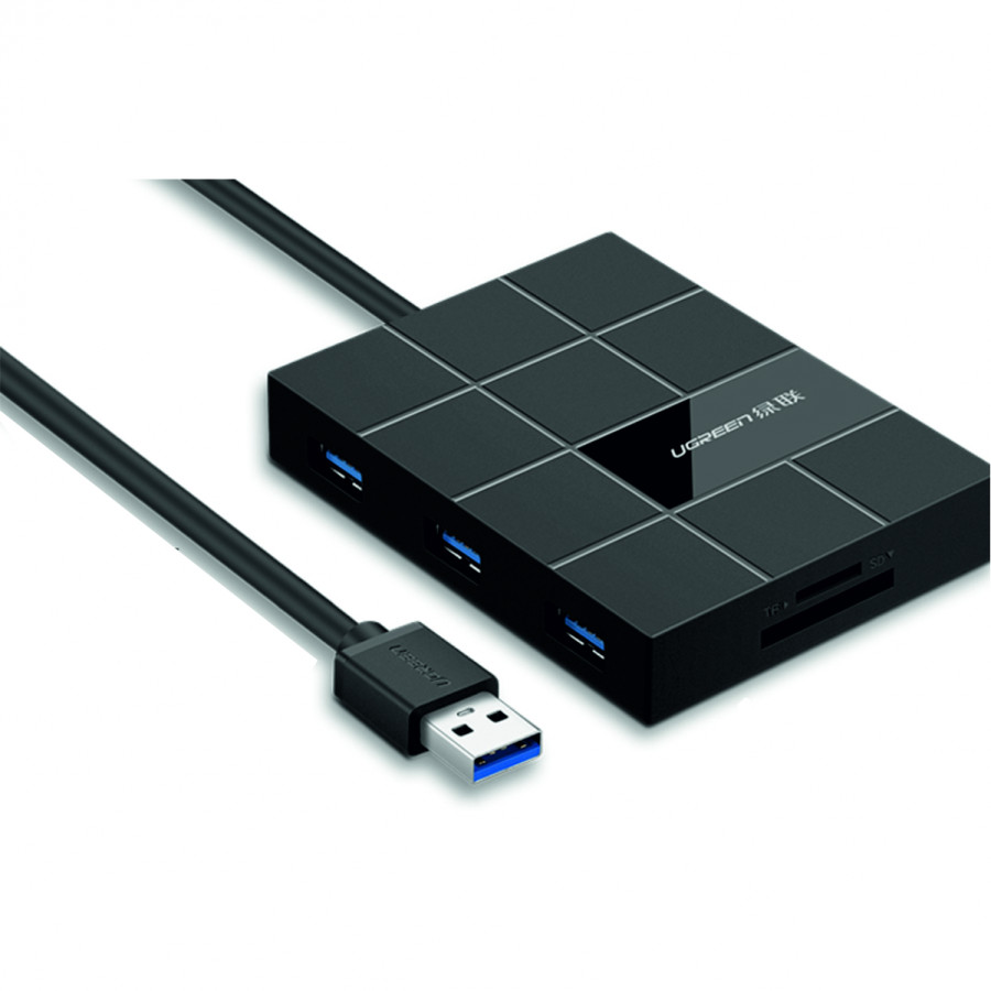 Đọc Thẻ Nhớ SD/TF/CF/MS Và Hub USB 3.0 Ugreen 30846 - Hàng Chính Hãng