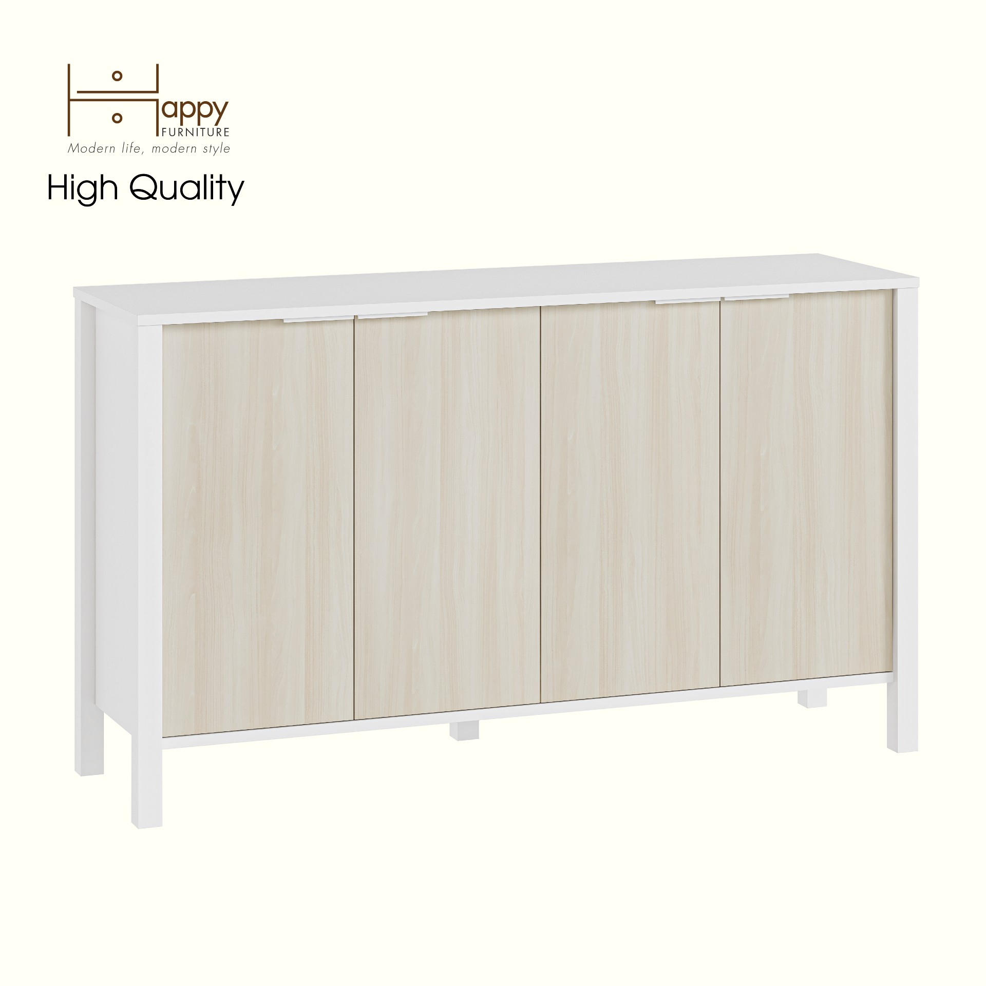 HAPPY FURNITURE , Kệ lưu trữ 3 tầng - MOKA, TLT_045 , 140cm x 40cm x 82cm DxRxC