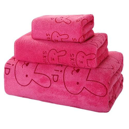 Set 3 Khăn Tắm Cotton Kiba Kiểu Thái Cỡ Lớn Siêu Mềm Mịn Thấm Hút Nước
