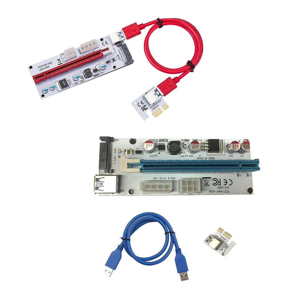 PCIE Express PCI-E 1x To 16x Extender Riser Card USB 3.0 Cable