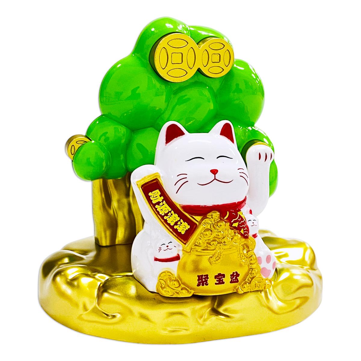 Tượng Mèo Thần Tài Vẩy Tay - Trang Trí Tết - JS901/02/05 - Mẫu 2