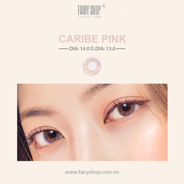 Kính Áp Tròng Caribe Pink 14.0mm - FAIRY SHOP CONTACT LENS - độ 0 đến 8 silicone hydrogel