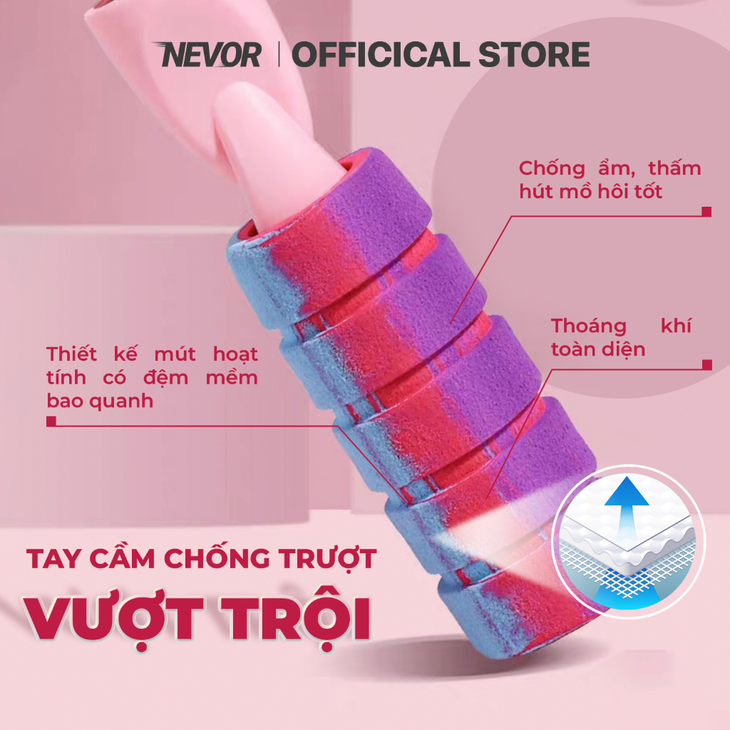 Combo Dây Nhảy Thể Lực 2 Trong 1 Nevor DN02 Hỗ Trợ Tập Luyện, Giảm Cân Tiện Lợi Ngay Tại Nhà