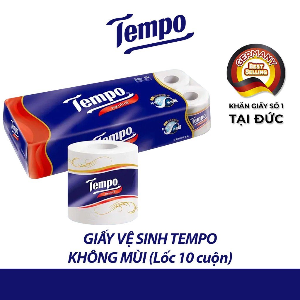 Tempo - Giấy Vệ Sinh Không Mùi (Lốc 10 cuộn)