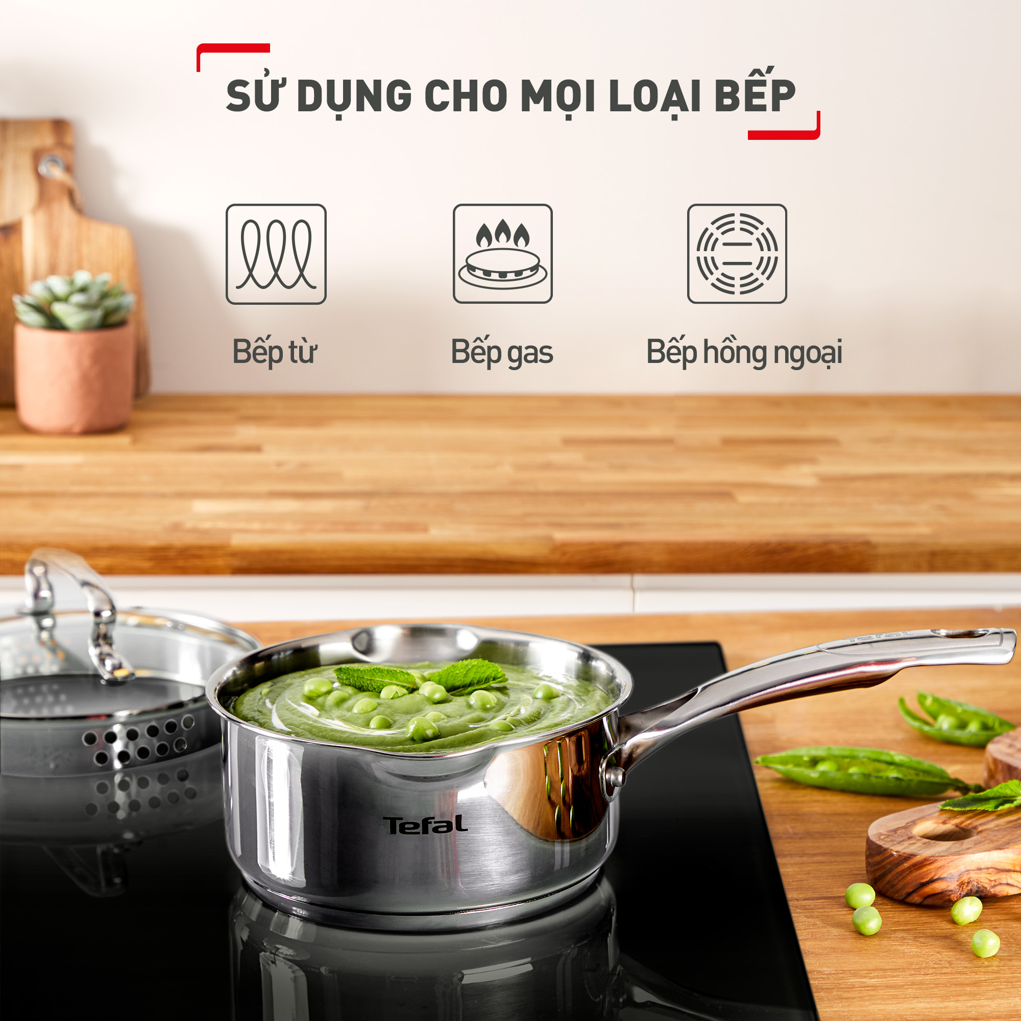 Nồi Inox Tefal Duetto Plus cao cấp - Hàng chính hãng