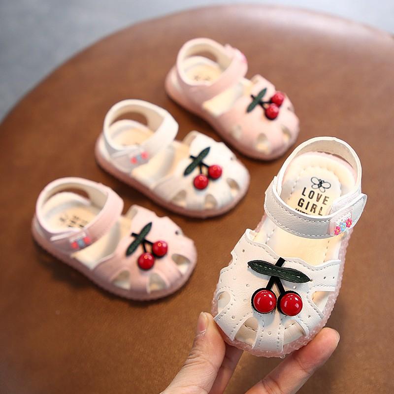 Dép sandal tập đi cho bé gái Cherry Quảng Châu B-5