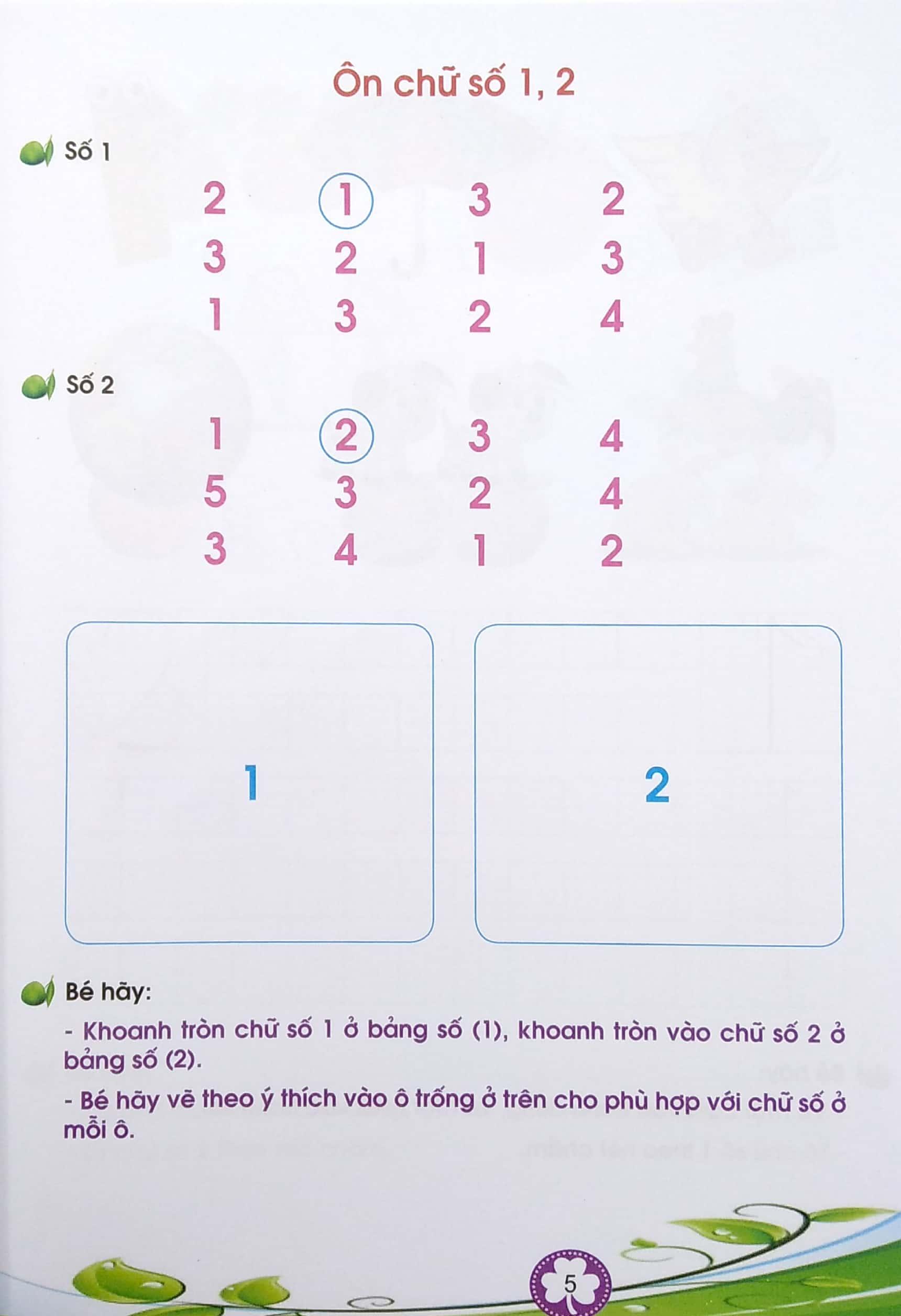 Bé Làm Quen Với Toán Và Tập Tô Chữ Số - Quyển 1