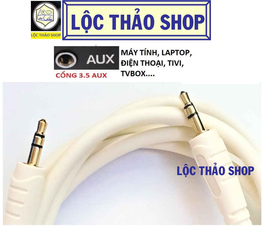 Dây cáp loa 2 đầu jack 3.5 dài 1.8M 3M 5M 10M