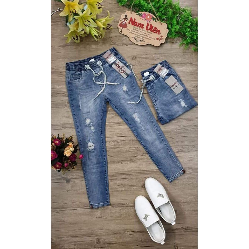 Quần Jeans Nữ Cạp Chun 4020 Cạp Cao